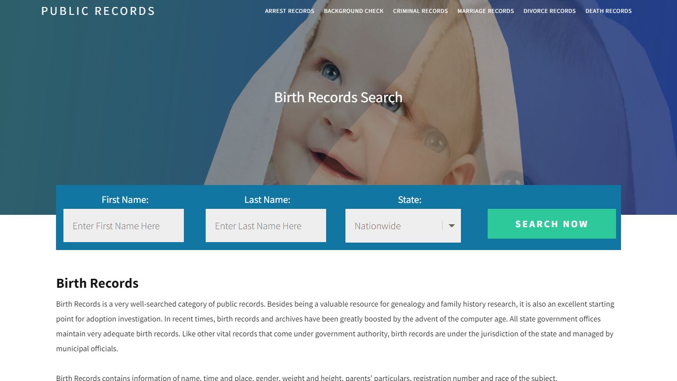 Public Birth Records | Enter Name and Search. 14Days Free